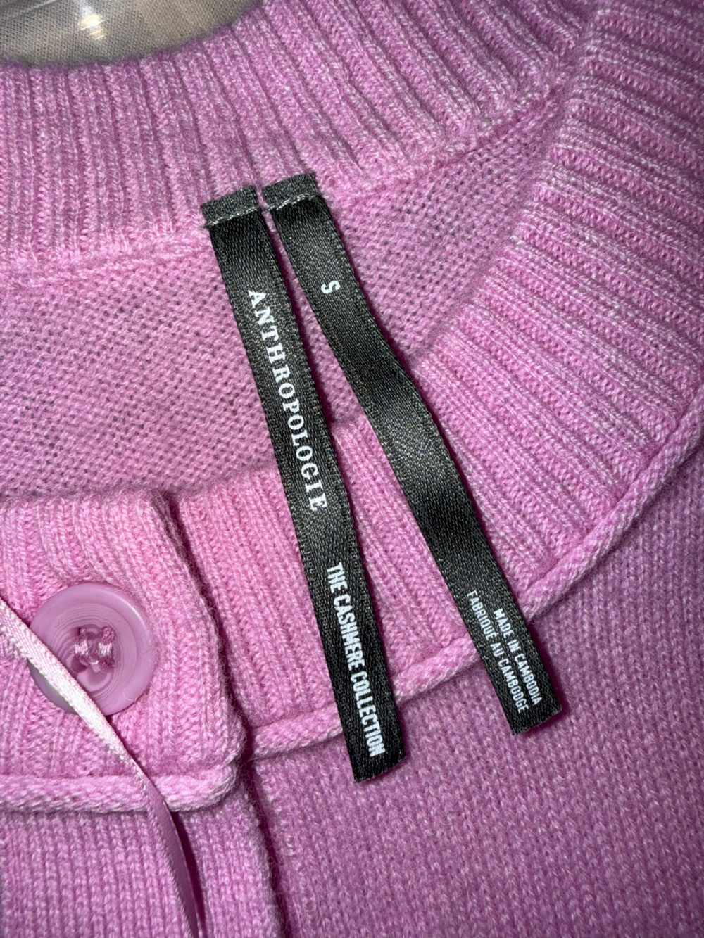 Anthropologie The Goldie Crew-Neck Cashmere Jumper: Cardigan Edition NWT - Picture 14 of 14